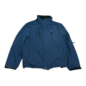 Calvin Klein Jacket Mens Large Blue Windbreaker Water Resistant Zip Pockets